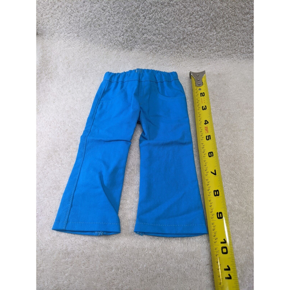 18" Baby Doll Turquoise Pant Outfit With Sleeveless Shirt Hearts/Peace Signs - Picture 3 of 5